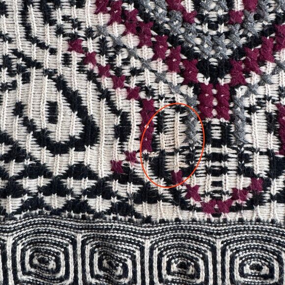 Antik Batik Knit Wool Blend Sweater Geometric Pattern Women’s Medium/40 France - Picture 10 of 10